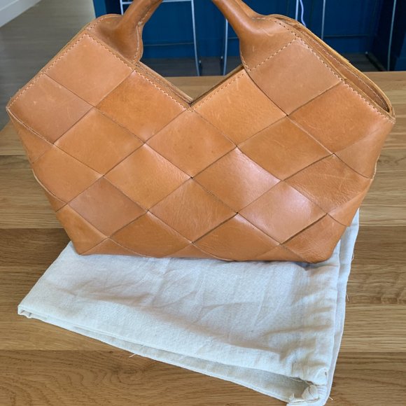 Parker Clay Acacia Woven Leather Handbag - Picture 9 of 14